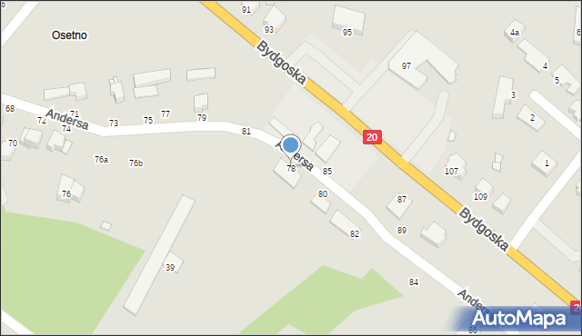 Stargard, Andersa Władysława, gen., 78, mapa Stargard