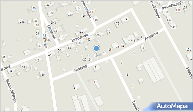 Strzegom, Andersa Władysława, gen., 22, mapa Strzegom