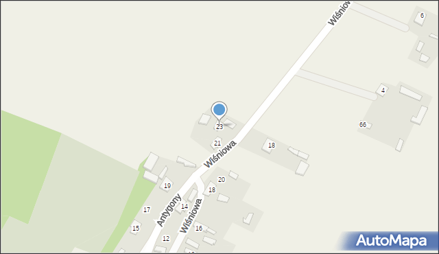 Strzyżów, Antygony, 23, mapa Strzyżów