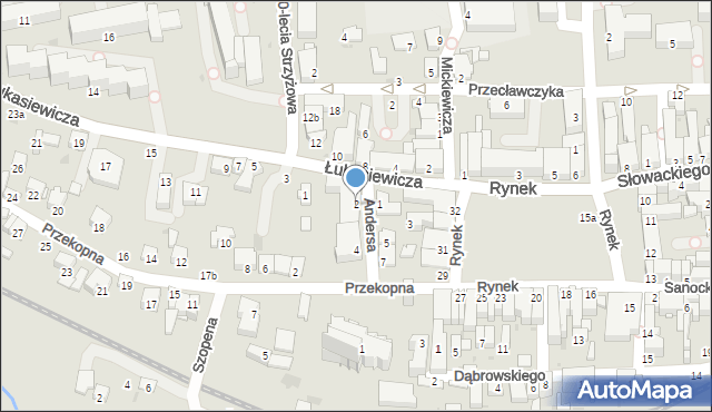 Strzyżów, Andersa Władysława, gen., 2, mapa Strzyżów