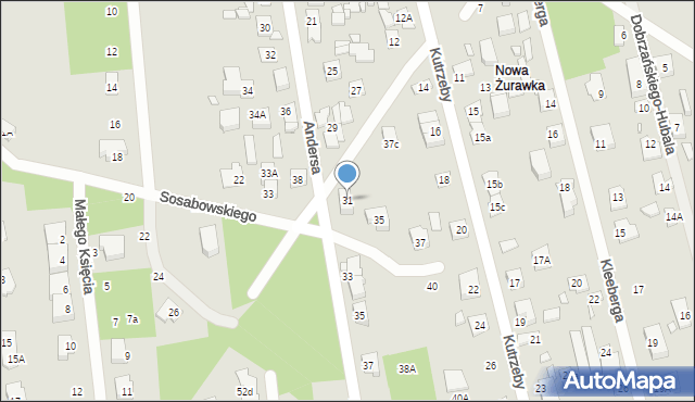 Sulejówek, Andersa Władysława, gen., 31, mapa Sulejówek