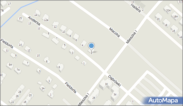 Świebodzice, Andersa Władysława, gen., 2, mapa Świebodzice