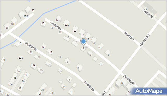 Świebodzice, Andersa Władysława, gen., 5, mapa Świebodzice