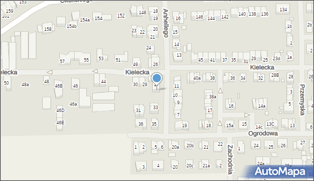 Szczecin, Anhellego, 28, mapa Szczecina