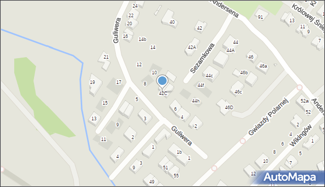 Szczecin, Andersena Hansa Christiana, 42C, mapa Szczecina