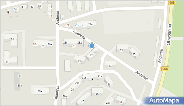 Tarnowskie Góry, Andersa Władysława, gen., 27a, mapa Tarnowskie Góry