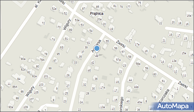Tczew, Andersa Władysława, gen., 44, mapa Tczew