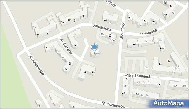 Tczew, Andersena Jana Christiana, 6, mapa Tczew