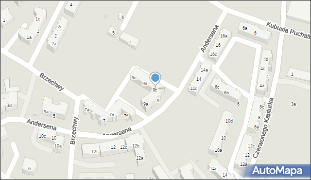 Tczew, Andersena Jana Christiana, 9c, mapa Tczew