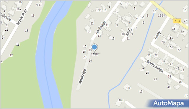 Tomaszów Mazowiecki, Andrzeja, 15/19, mapa Tomaszów Mazowiecki