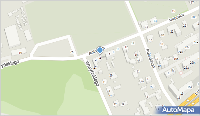 Toruń, Antczaka Antoniego, 4, mapa Torunia