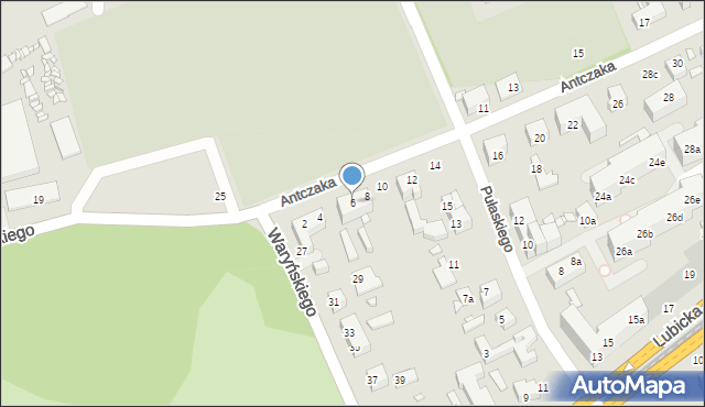 Toruń, Antczaka Antoniego, 6, mapa Torunia