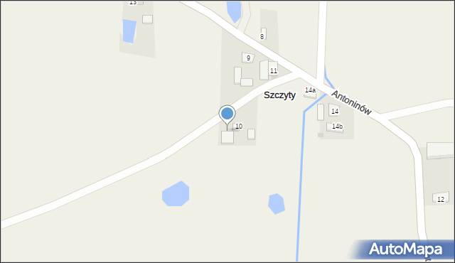 Tumusin, Antoninów, 10a, mapa Tumusin