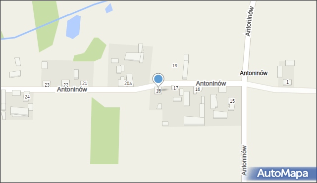 Tumusin, Antoninów, 18, mapa Tumusin