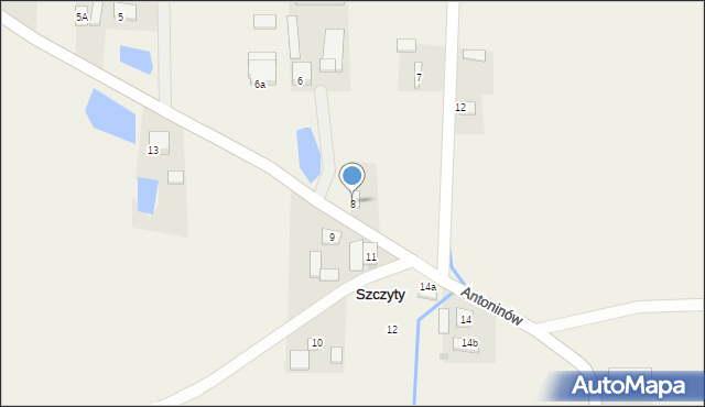 Tumusin, Antoninów, 8, mapa Tumusin