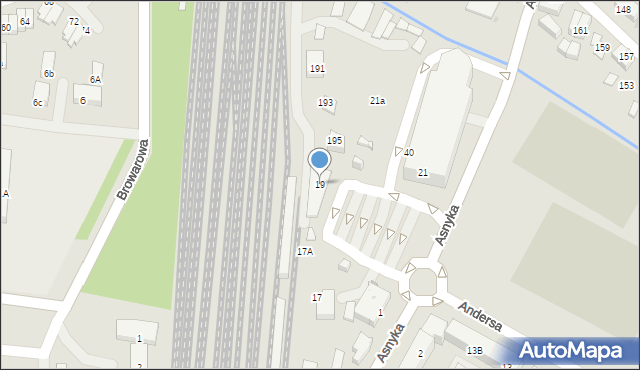 Tychy, Andersa Władysława, gen., 19, mapa Tychów