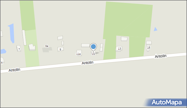 Ujazd, Antolin, 11, mapa Ujazd