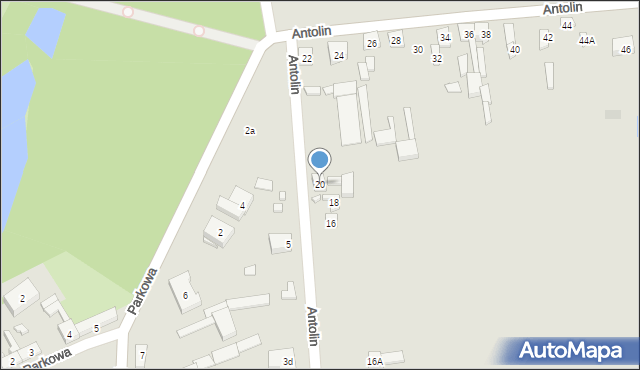 Ujazd, Antolin, 20, mapa Ujazd
