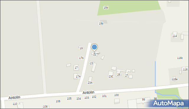 Ujazd, Antolin, 21, mapa Ujazd