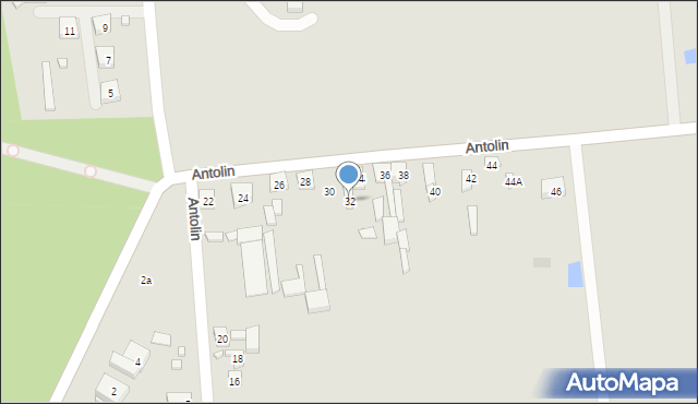 Ujazd, Antolin, 32, mapa Ujazd