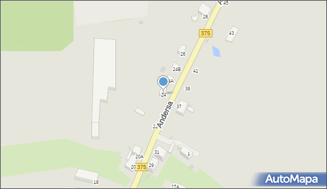 Wałbrzych, Andersa Władysława, gen., 24, mapa Wałbrzycha
