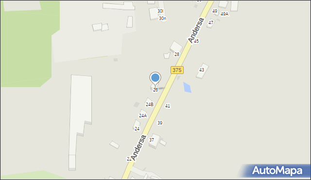 Wałbrzych, Andersa Władysława, gen., 26, mapa Wałbrzycha