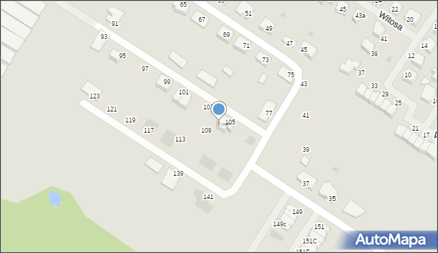 Wałcz, Andersa Władysława, gen., 107, mapa Wałcz