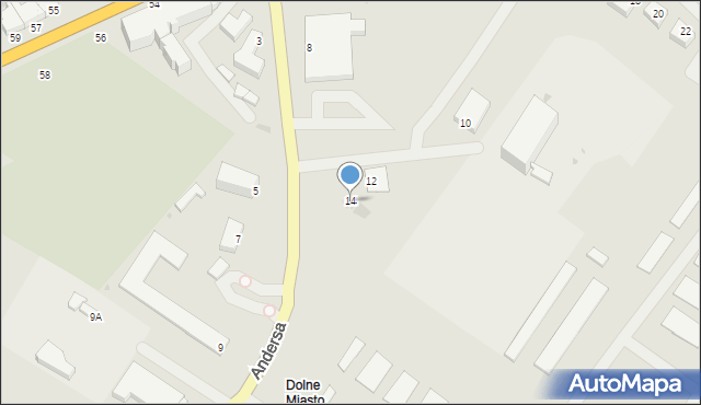 Wałcz, Andersa Władysława, gen., 14, mapa Wałcz