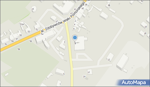 Wałcz, Andersa Władysława, gen., 8, mapa Wałcz