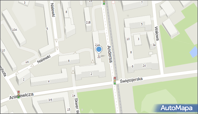 Warszawa, Andersa Władysława, gen., 21, mapa Warszawy