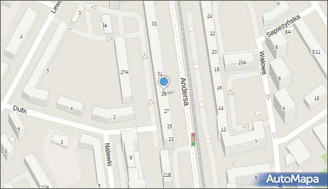 Warszawa, Andersa Władysława, gen., 29, mapa Warszawy