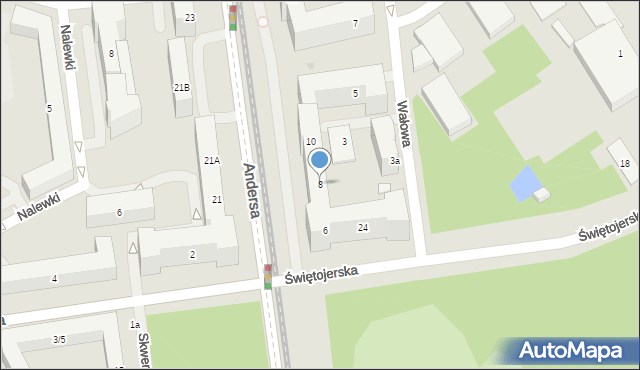 Warszawa, Andersa Władysława, gen., 8, mapa Warszawy