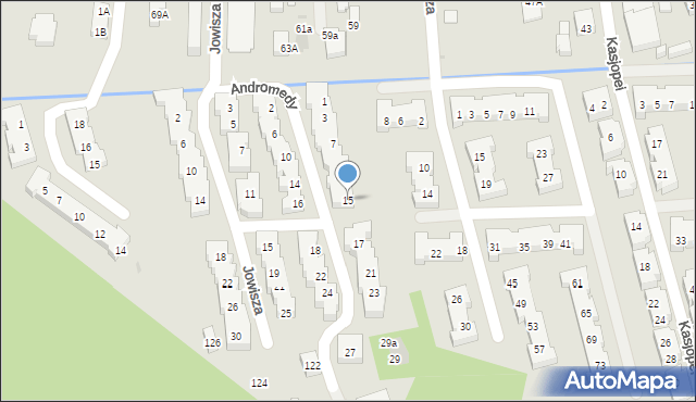 Warszawa, Andromedy, 15, mapa Warszawy