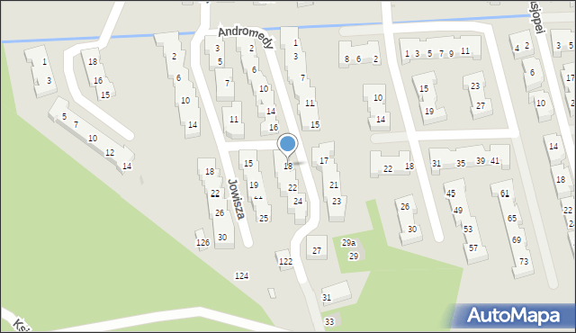 Warszawa, Andromedy, 18, mapa Warszawy