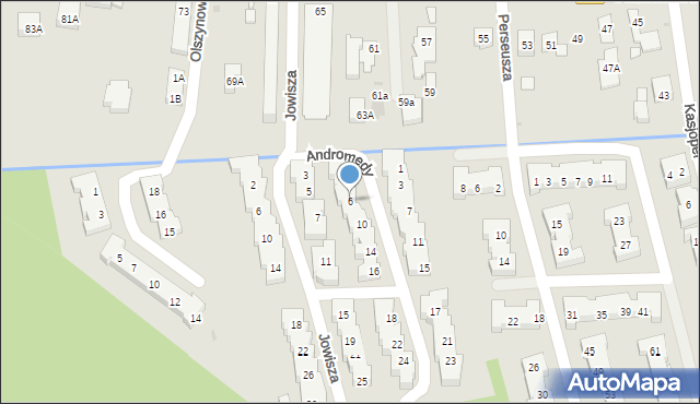 Warszawa, Andromedy, 6, mapa Warszawy