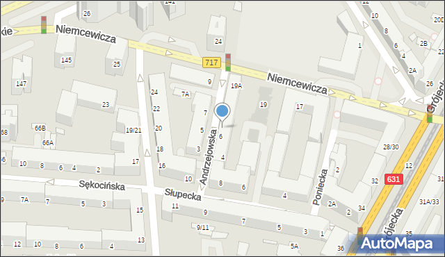 Warszawa, Andrzejowska, 8, mapa Warszawy
