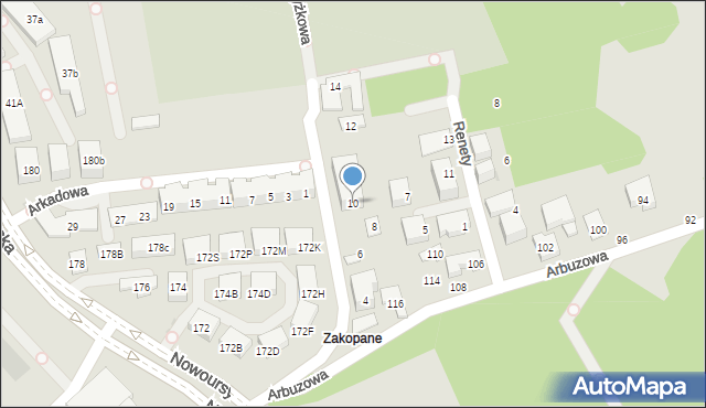 Warszawa, Anyżkowa, 10, mapa Warszawy