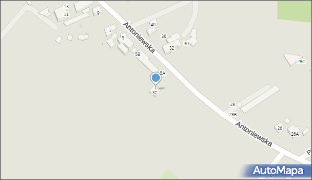 Warszawa, Antoniewska, 3D, mapa Warszawy