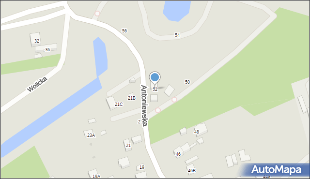 Warszawa, Antoniewska, 52, mapa Warszawy