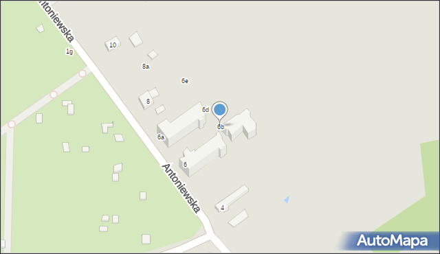 Warszawa, Antoniewska, 6b, mapa Warszawy
