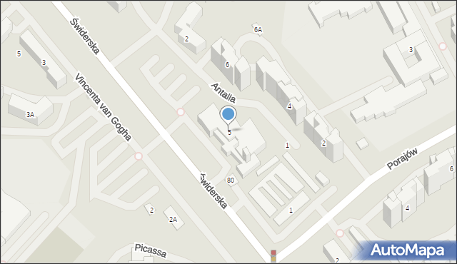 Warszawa, Antalla Józefa, 5, mapa Warszawy