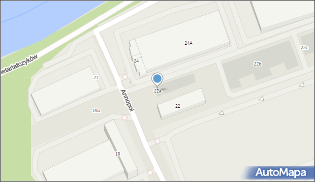 Warszawa, Annopol, 22a, mapa Warszawy