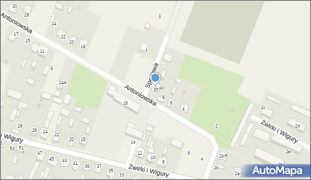 Widzów, Antoniowska, 10, mapa Widzów