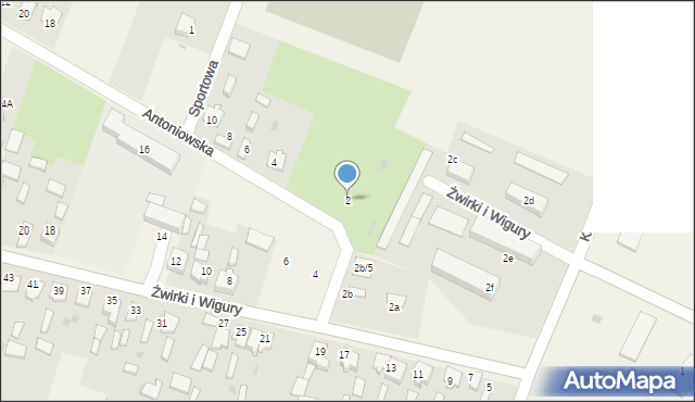 Widzów, Antoniowska, 2, mapa Widzów