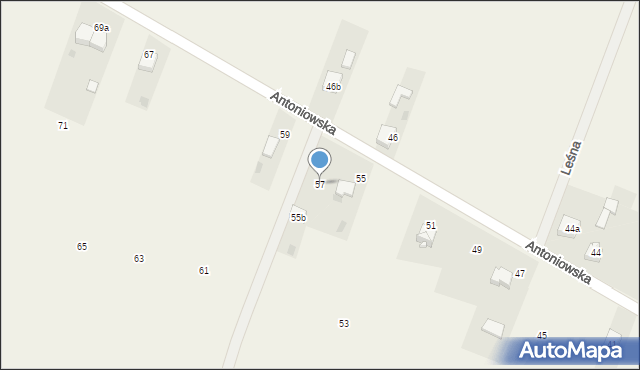 Widzów, Antoniowska, 57, mapa Widzów