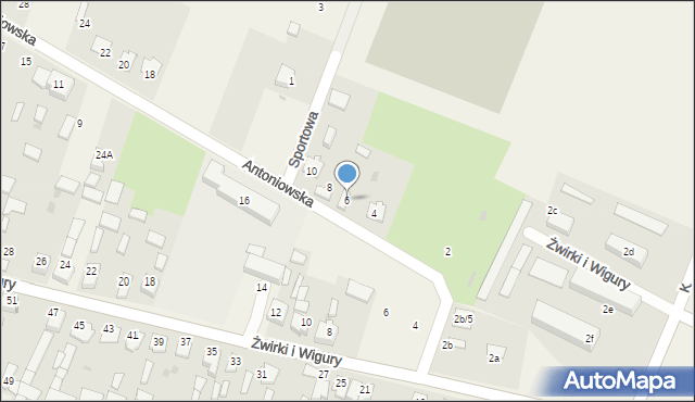 Widzów, Antoniowska, 6, mapa Widzów