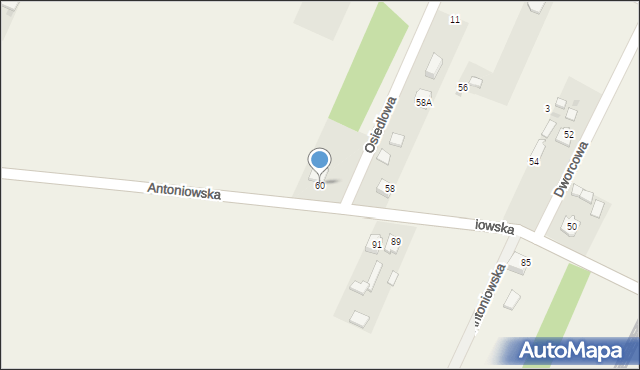 Widzów, Antoniowska, 60, mapa Widzów