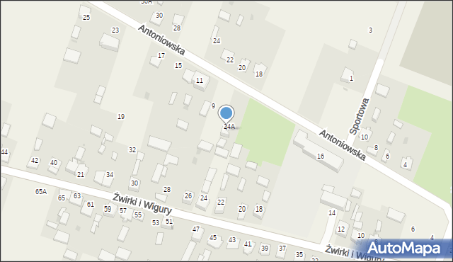 Widzów, Antoniowska, 7, mapa Widzów