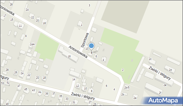 Widzów, Antoniowska, 8, mapa Widzów