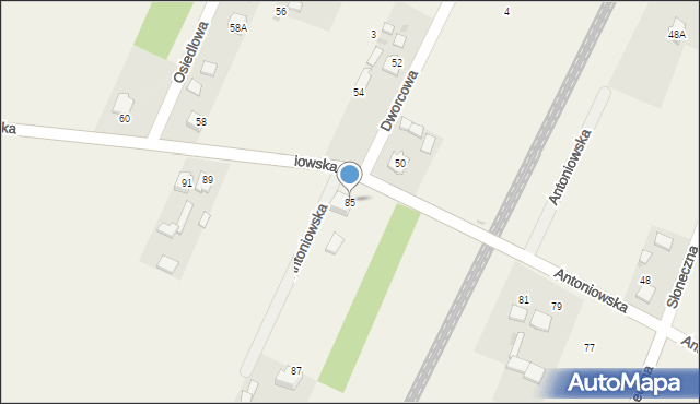 Widzów, Antoniowska, 85, mapa Widzów